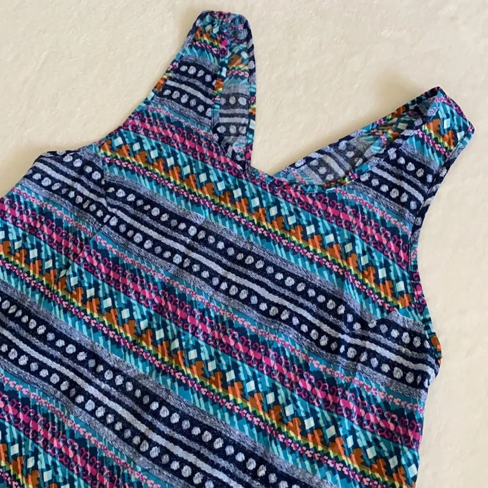 {NWT} Vera Bradley | Indigo Stripe Sleeveless Rayon Pajama Tank Top (M 8-10) - Picture 4 of 15